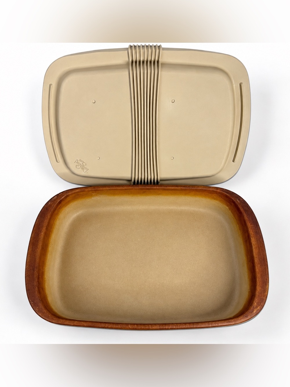 The Pampered Chef 9x13 Stoneware Baker with Lid Rectangular Baking Dish Vintage
